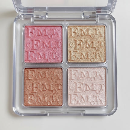 4-Color Shimmer Highlighter Palette