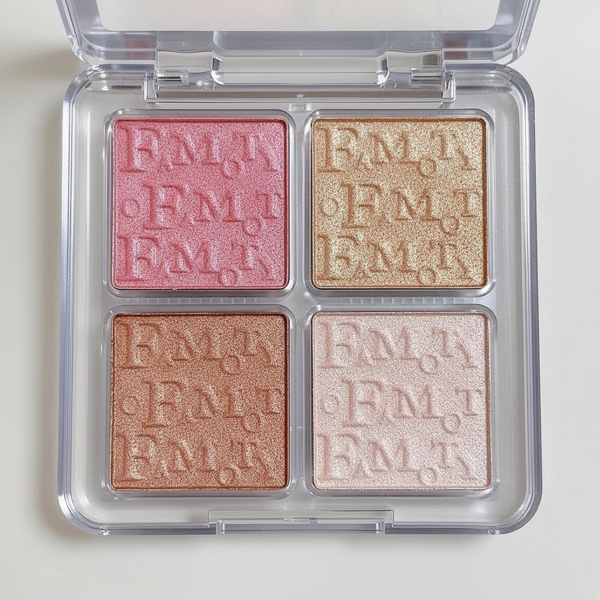 4-Color Shimmer Highlighter Palette