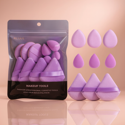 Mini Velvet Makeup Puff Set