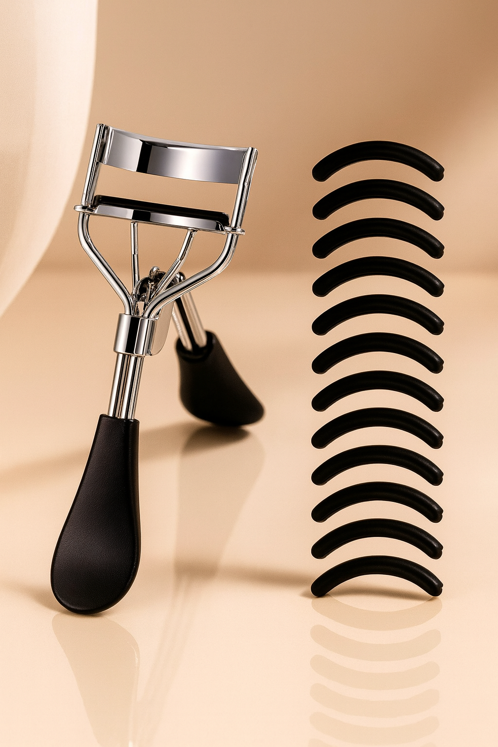 Premium Eyelash Curler with 15 Silicone Pads