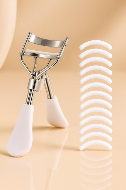 Premium Eyelash Curler with 15 Silicone Pads