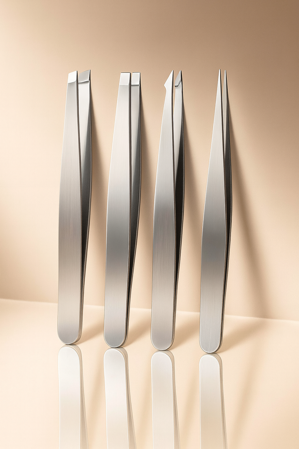 Stainless Steel Eyebrow Tweezer Set