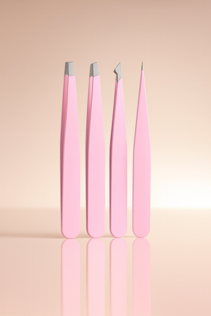 Stainless Steel Eyebrow Tweezer Set