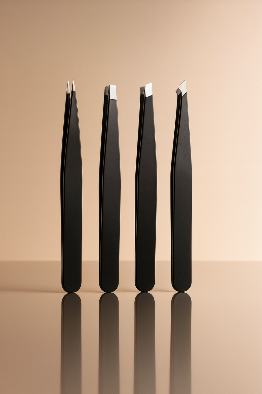 Stainless Steel Eyebrow Tweezer Set