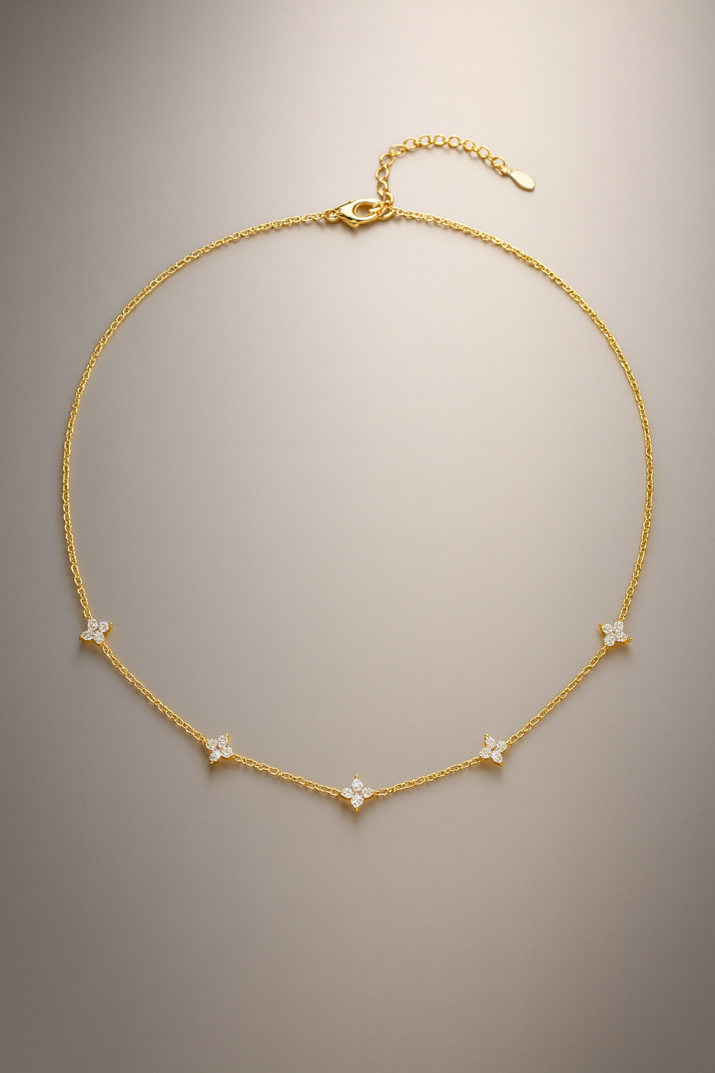 Gold Plated Four-Leaf Necklace