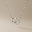 Silver Double Heart Necklace