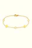 Gold Plated Clover Charm Necklace