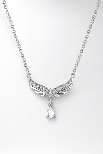Silver Angel Wings Necklace