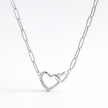 Silver Double Heart Necklace