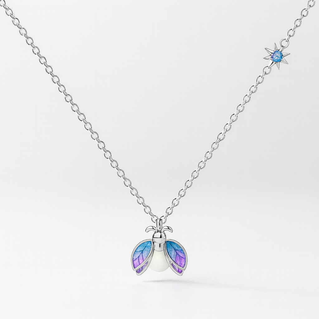 Silver Firefly Necklace