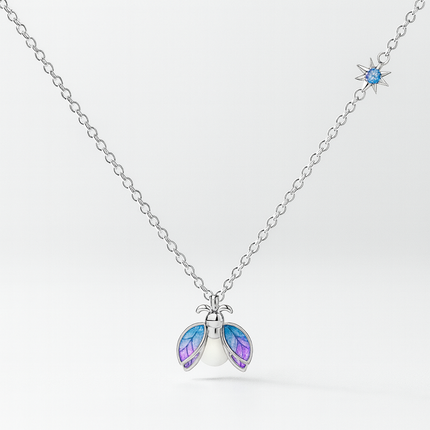 Silver Firefly Necklace
