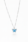 Blue Crystal Butterfly Necklace