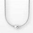 Silver  Necklace with Heart Clasp