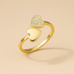 Gold Double Heart Ring