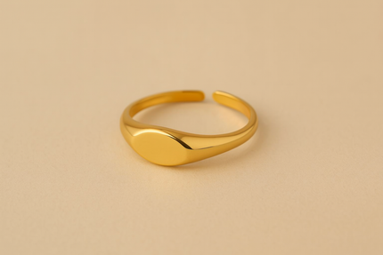 Gold Oval Statement Ring