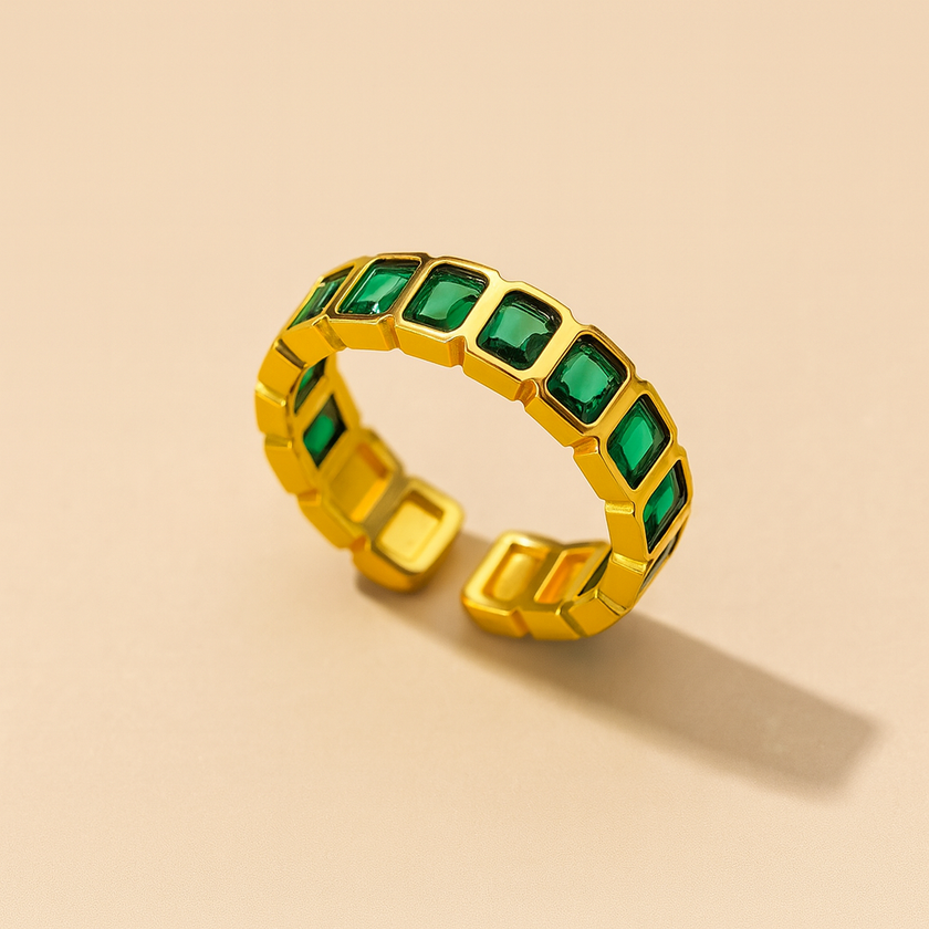 Gold Geometric Ring
