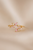 Pink Leaf Branch Ring