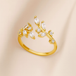 Golden Leaf Branch Ring