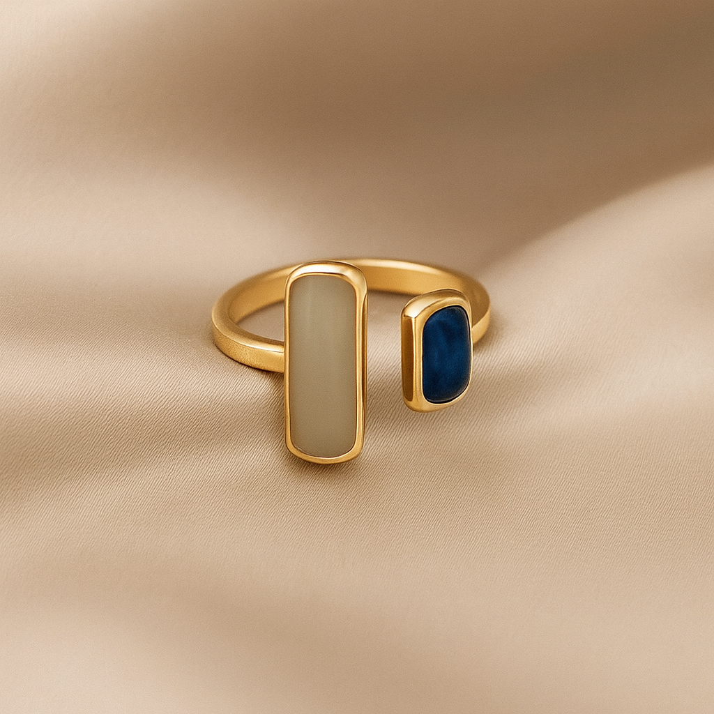 Minimalist Dual Stone Ring
