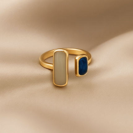 Minimalist Dual Stone Ring