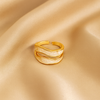 Elegant Wave Enamel Ring