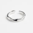 Fluid Wave Silver Ring