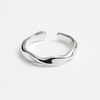 Fluid Wave Silver Ring