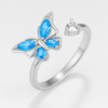 Blue Butterfly Crystal Ring