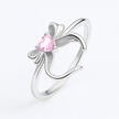 Pink Heart Bow Ring