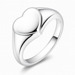 Minimalist Heart Signet Ring