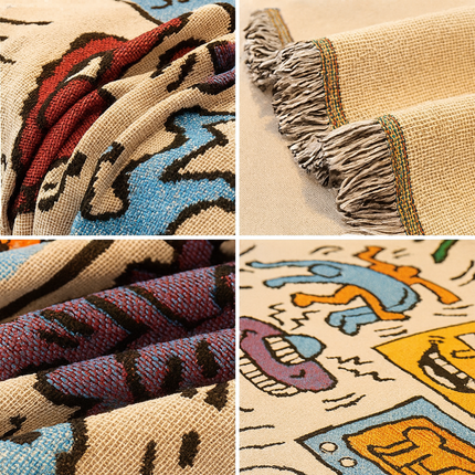 Double-Sided Graffiti Cotton Sofa Cover