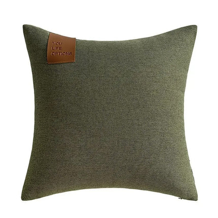 Leather Label Nordic Cushion Cover