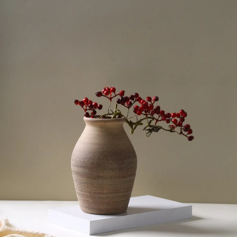 Vintage Handmade Clay Pottery Vase