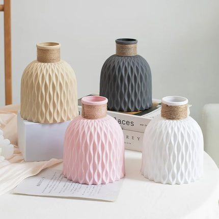 Water Ripple Twine Plastic Vase