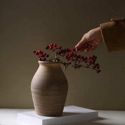 Vintage Handmade Clay Pottery Vase