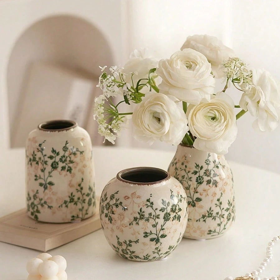 Ice Crackle Ceramic Vase