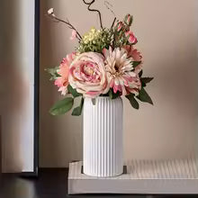 Chic Striped Plastic Vase