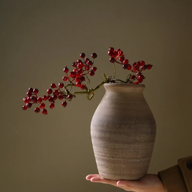 Vintage Handmade Clay Pottery Vase