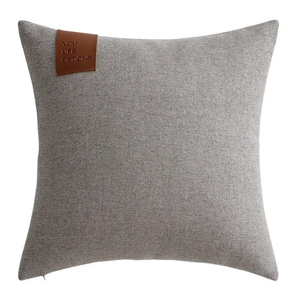 Leather Label Nordic Cushion Cover