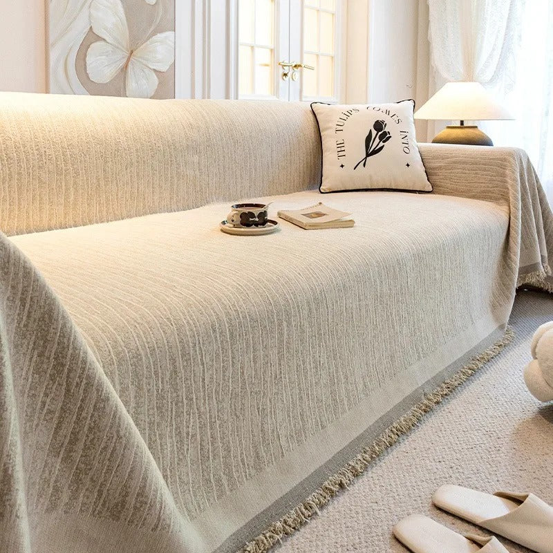 French Cream Style Sofa Blanket
