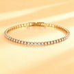 Gold Round Cubic Chain Bracelet