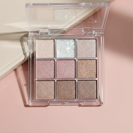 9-Color Pearl Glitter Eyeshadow Palette