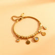 Gold Charm Chain Bracelet