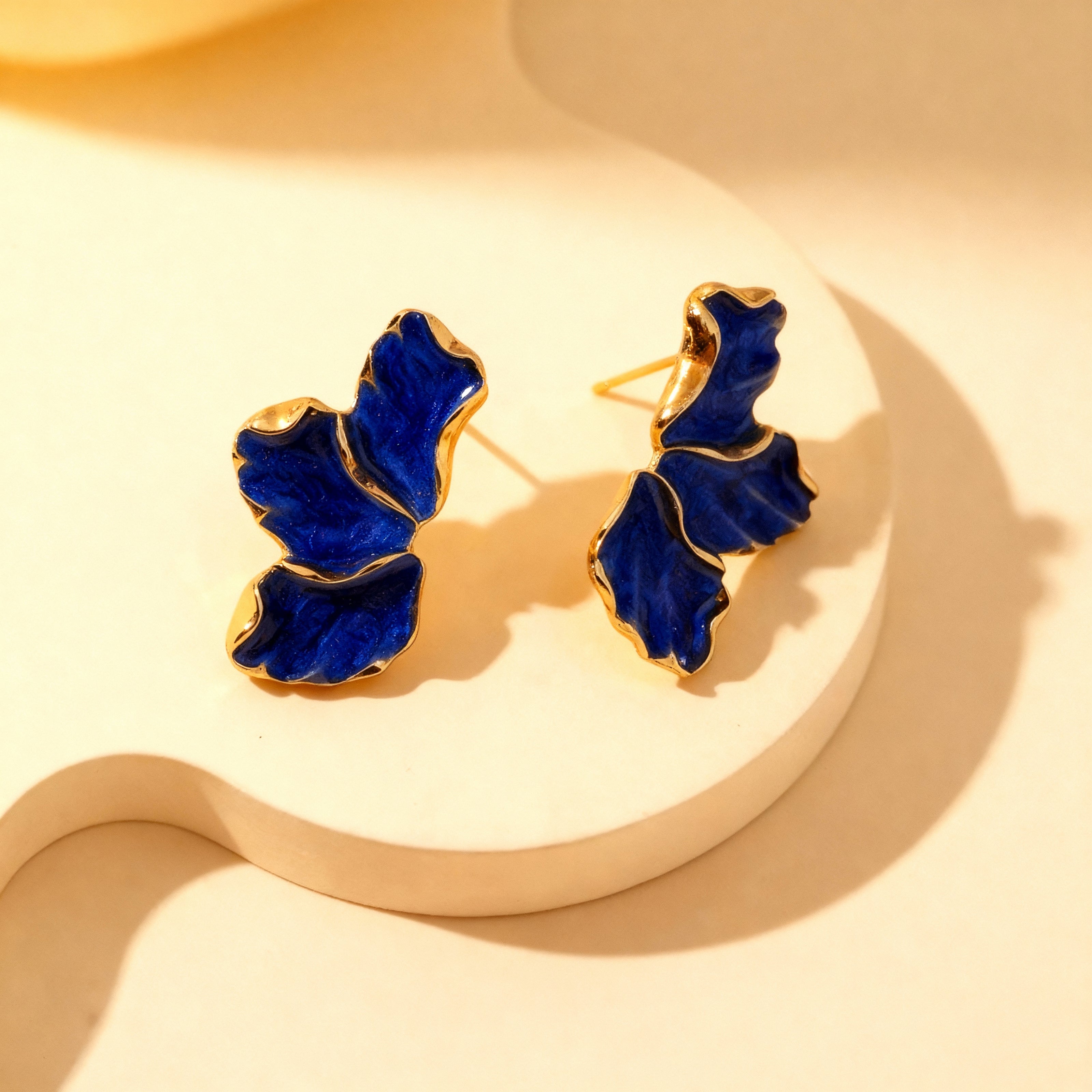 Elegant Irregular Petal Stud Earrings