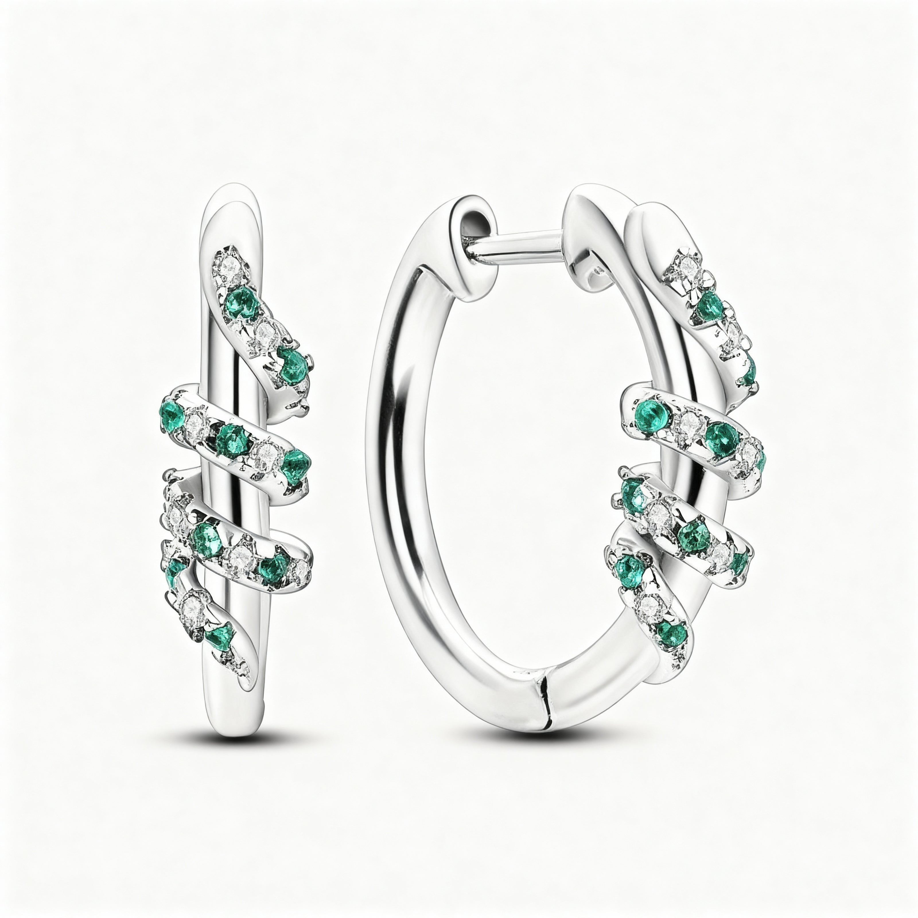 Emerald Twist Earrings