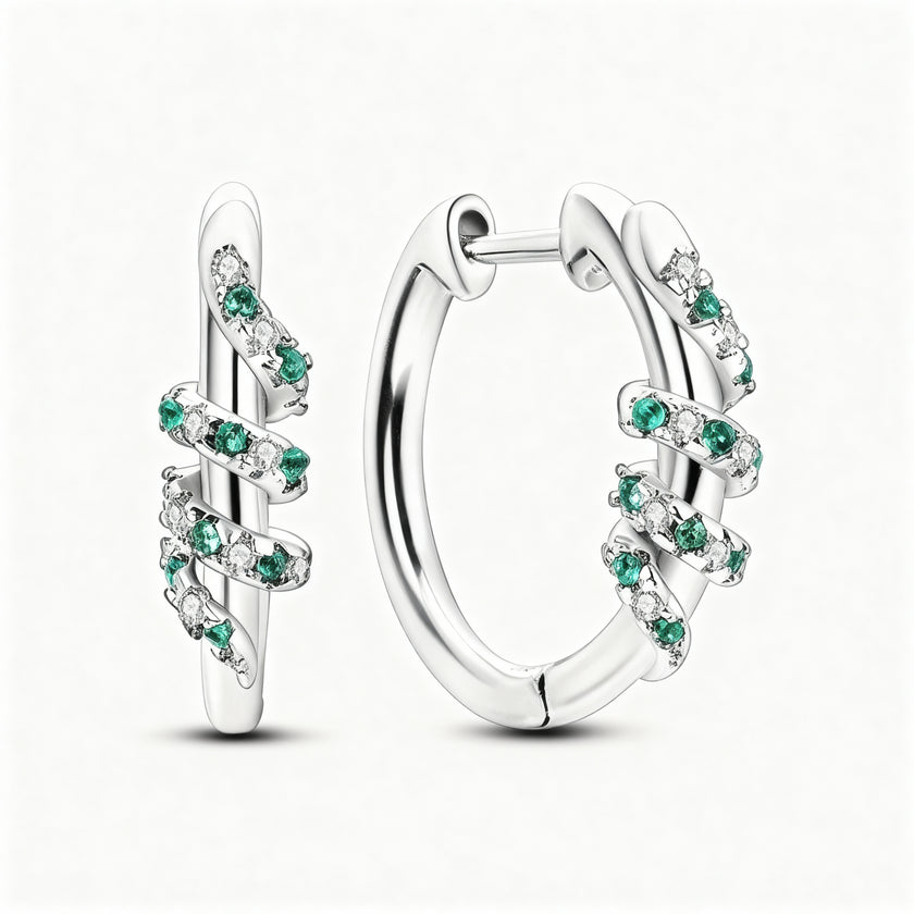 Emerald Twist Earrings