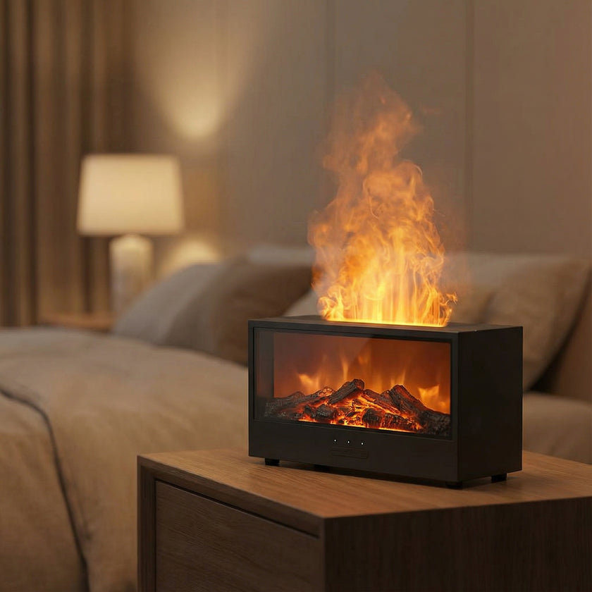 Ember Flame 3D Fireplace Aroma Humidifier