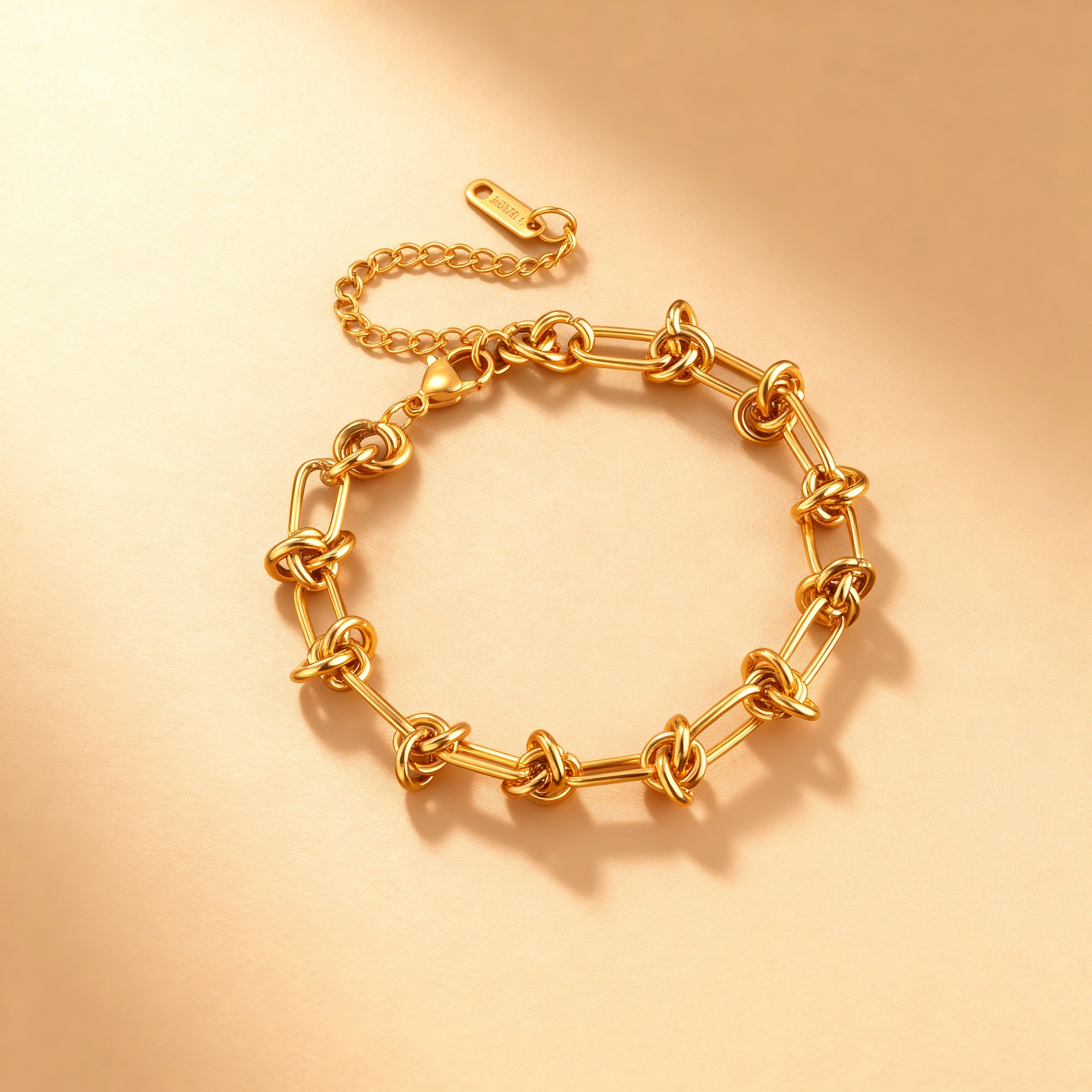 Gold Knot Chain Bracelet
