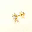Golden Sunburst Stud Earring