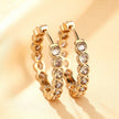 Sparkling Gemstone Hoop Earrings